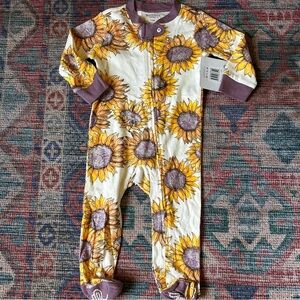 Burts Bees Baby Sunflower Grip Foot Pajamas
